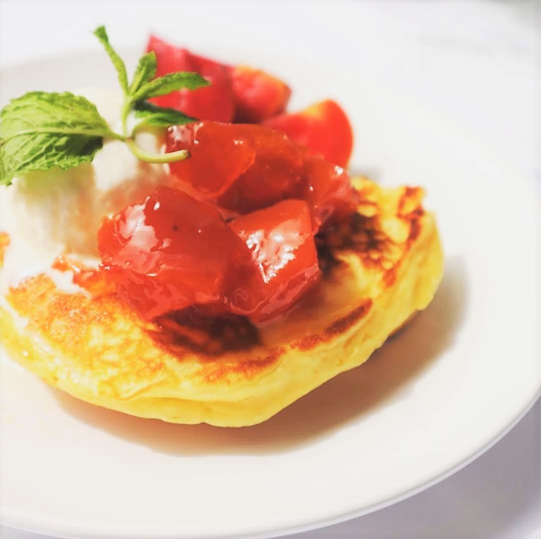 #03 バニラアイス添えパンケーキ×ZIRA◆マルメロの新感覚